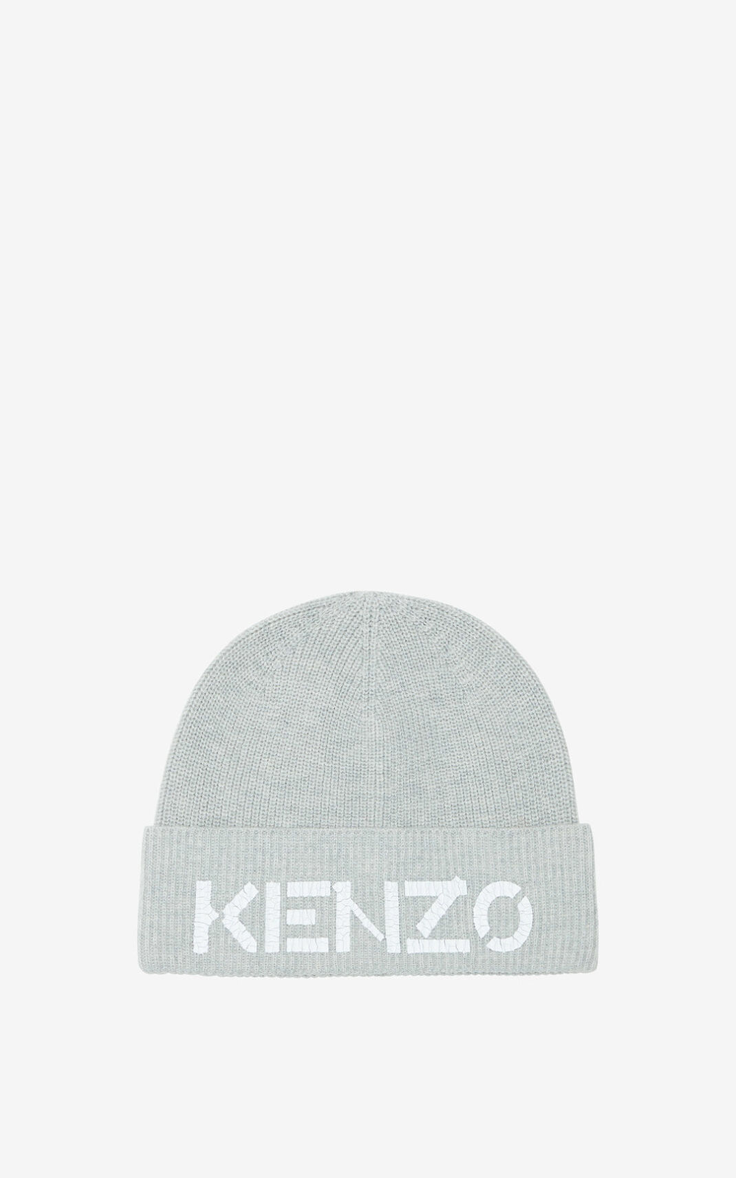 Kenzo Logo knit Kötött Sapka Férfi Szürke | ID.713852